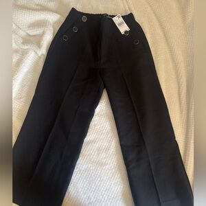 Mango Womens Elegant Black Culottes